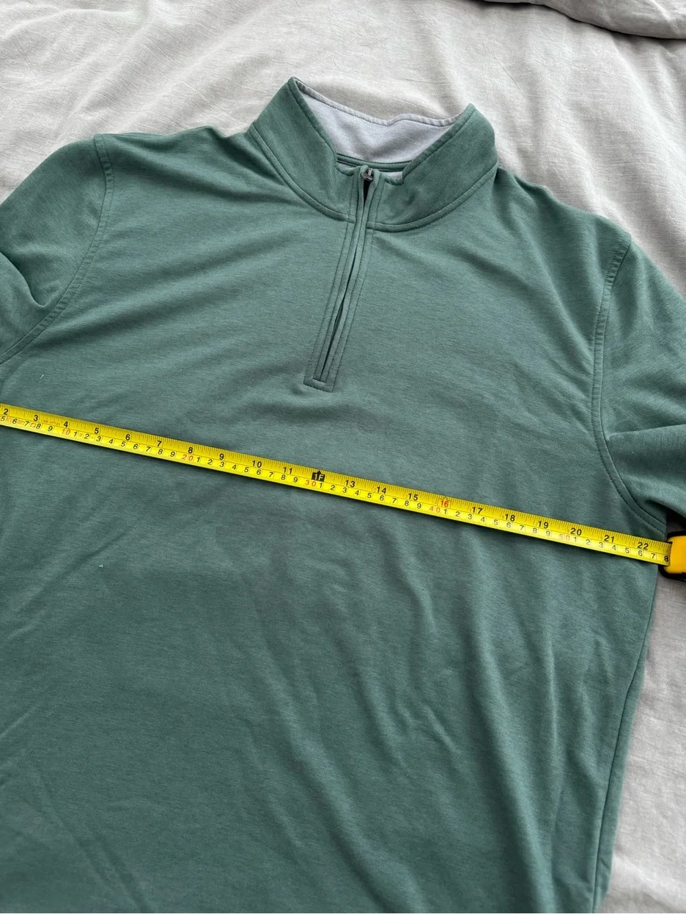 Duck Head Dunmore Performance Quarter Zip Pullover in Aspen Green Heather NWOT